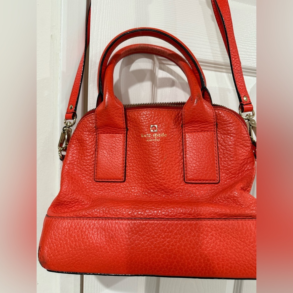Kate Spade Vibrant Red Satchel w/ Crossbody Strap ❤️
